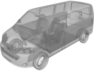 Volkswagen Transporter T5 (2012) 3D Model preview