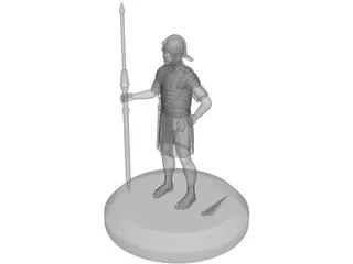 Roman Soldier Pilum Spear 3D Model preview