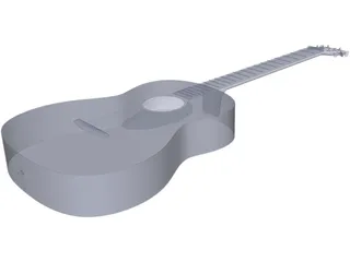 Yamaha Acoustic Guitar 3D Model preview
