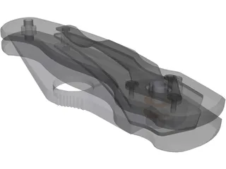 Folding Knife 3D Model preview