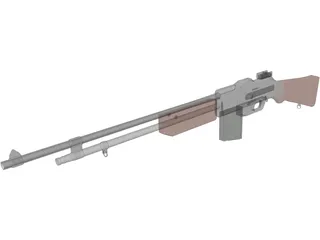 Browning Automatic Rifle 3D Model preview