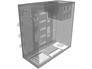 Computer Tower Case 3D Model preview