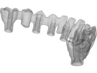 Reduced Mandibula Arcade 3D Model preview