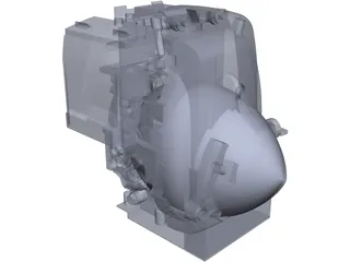 Honda GXH-50 Engine 3D Model preview