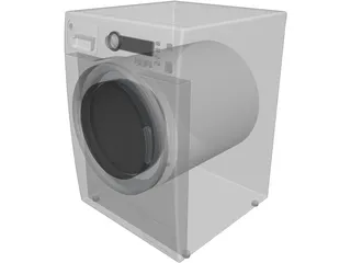 GE Washer and Dryer 3D Model preview