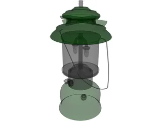 Vintage Coleman Lantern 3D Model preview