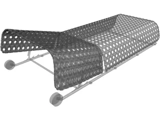 Bench Swimming Pool 3D Model preview