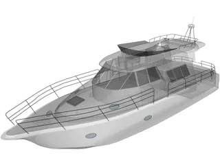 Yacht 3D Model preview