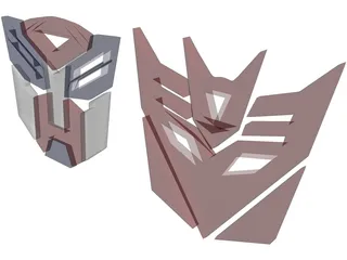 Transformers Logo 3D Model preview