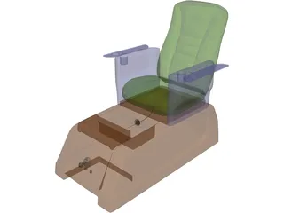 Pedicure Chair 3D Model preview