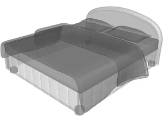 Bed Vintage 3D Model preview
