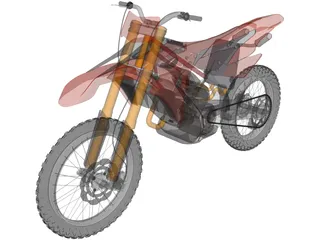 Motocross Bike 3D Model preview