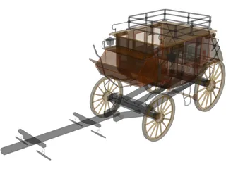 Stage Coach 3D Model preview