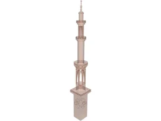 Islamic Minaret 3D Model preview