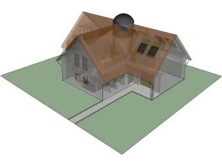 Single Family House 3D Model preview