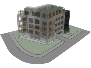 Apartment House 3D Model preview
