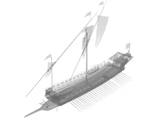 Reale War Ship 3D Model preview