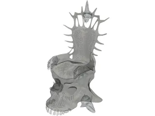 Skull Throne 3D Model preview