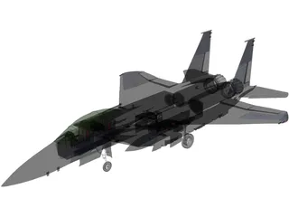 F-15 Aircraft 3D Model preview