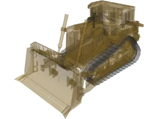 Caterpillar Bulldozer 3D Model preview