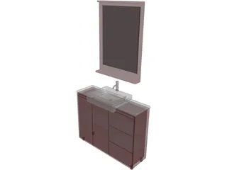 Bathroom Vanity 3D Model preview