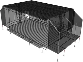 Trailer Stage 3D Model preview