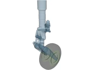 Mig-21 Front Gear 3D Model preview