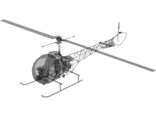 Bell 47 3D Model preview
