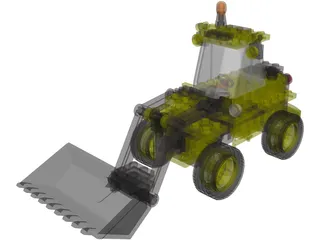 Lego Excavator 3D Model preview