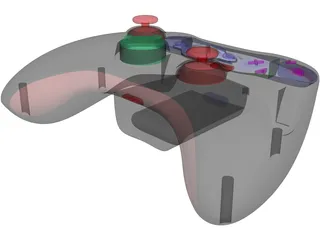 Xbox 360 Gamepad 3D Model preview