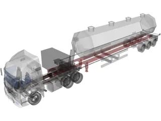 Mercedes-Benz Axor Silos 3D Model preview