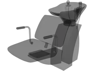 Barber Chair 3D Model preview