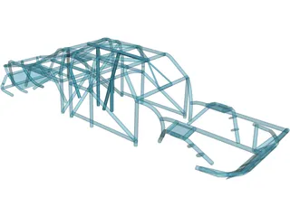 Ford Ranger Prerunner Roll Cage 3D Model preview