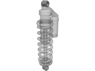 X Fusion Vector R Mountain Bike Shock Absorber 3D Model preview
