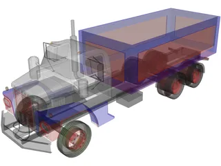 Dodge 900 6x4 Dumper Truck 3D Model preview
