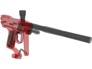 Paintball Gun 3D Model preview