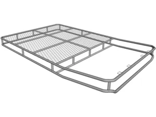 SUV Top Rack Basket Style 3D Model preview