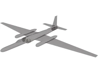 Lockheed U-2 Dragon Lady 3D Model preview