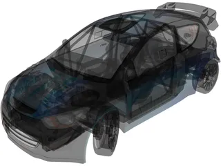 Hyundai i20 WRC (2013) 3D Model preview