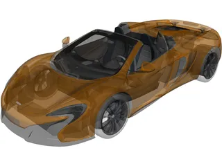 McLaren 650S Spider (2014) 3D Model preview