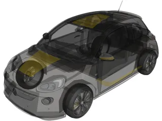 Opel Adam (2013) 3D Model preview