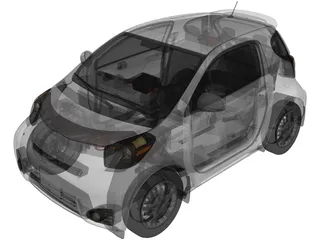 Scion iQ (2011) 3D Model preview