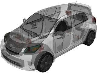 Scion xD (2011) 3D Model preview