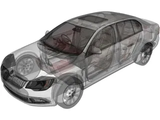 Skoda Superb (2013) 3D Model preview