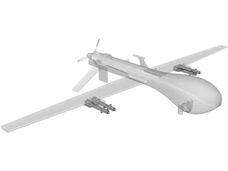 MQ-1 Predator UAV 3D Model preview