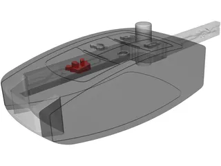 Electronic Car Key 3D Model preview