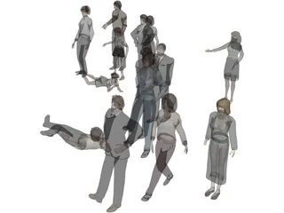 People Person Collection 3D Model preview