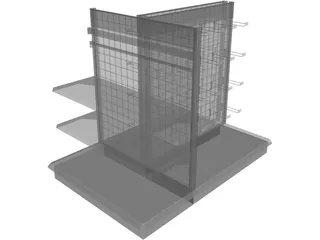 Best Buy Gondola Shelving 3D Model preview