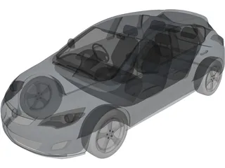 Opel Astra (2011) 3D Model preview