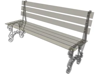 Bench 3D Model preview